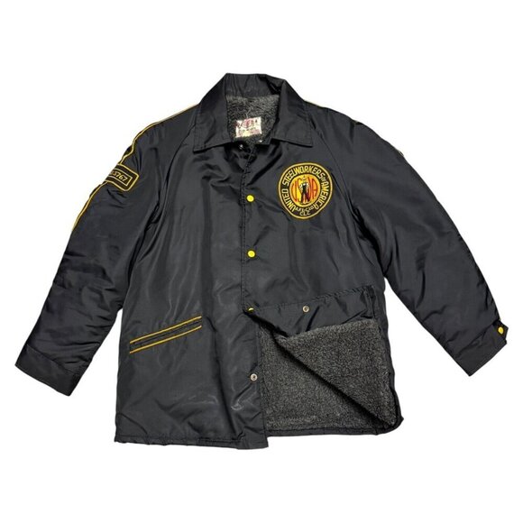 Vintage Black and Yellow Union winter coat - Picture 1 of 6